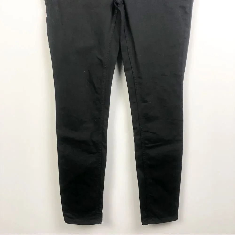 FREE PEOPLE | Dark Black High Waisted Skinny Jeans Women’s Size 31 (12)